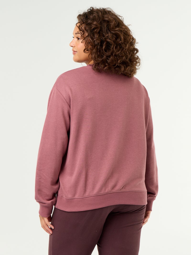Licht bedrukt sweatshirt van French Terry Rose - Kiabi