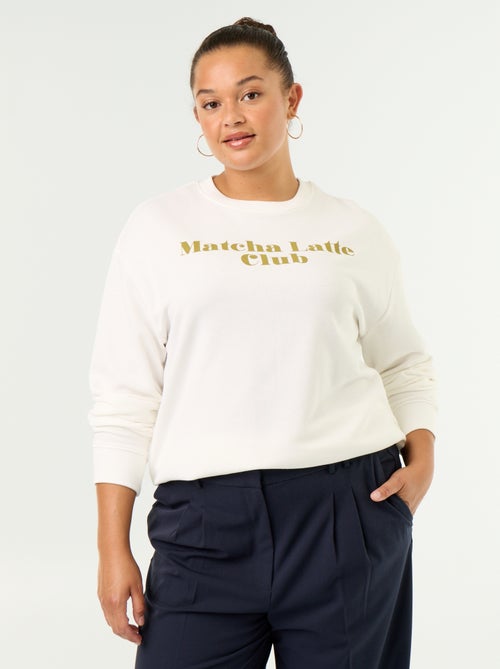 Licht bedrukt sweatshirt van French Terry - Kiabi