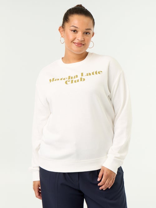 Licht bedrukt sweatshirt van French Terry - Kiabi