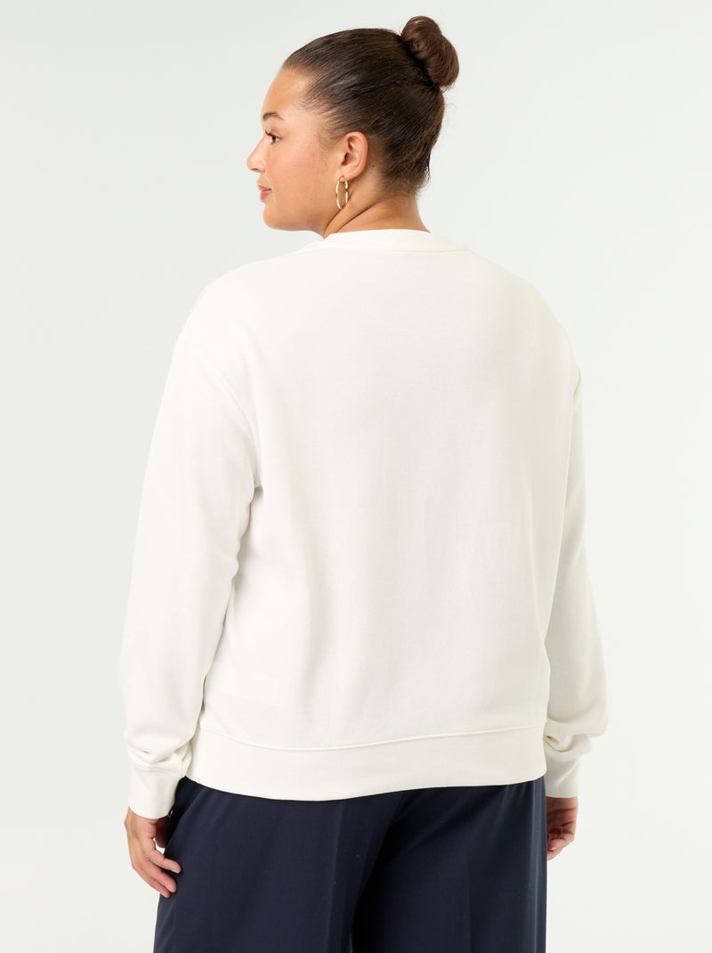 Licht bedrukt sweatshirt van French Terry Wit - Kiabi