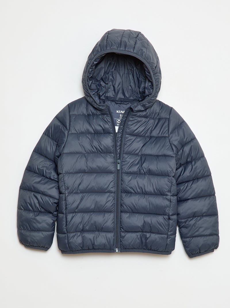 Licht donsjack met capuchon Blauw - Kiabi
