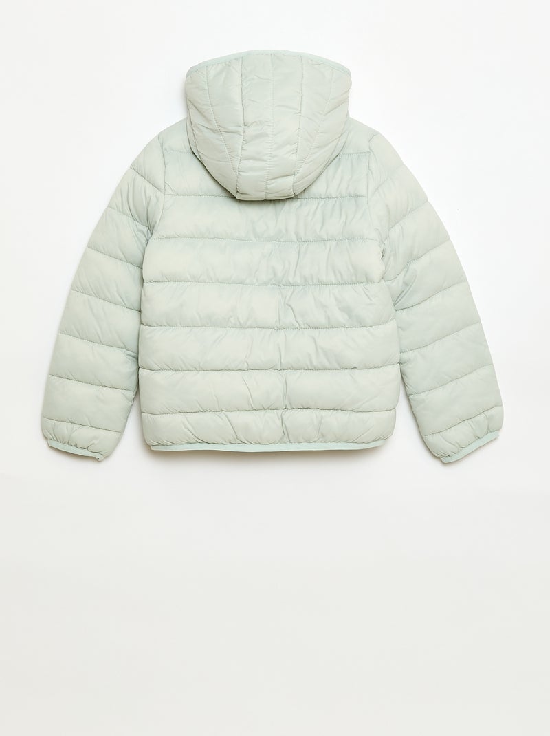 Licht donsjas met capuchon Blauw - Kiabi