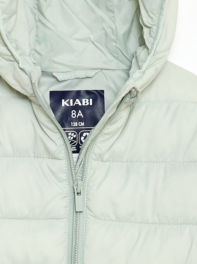 Licht donsjas met capuchon Blauw - Kiabi