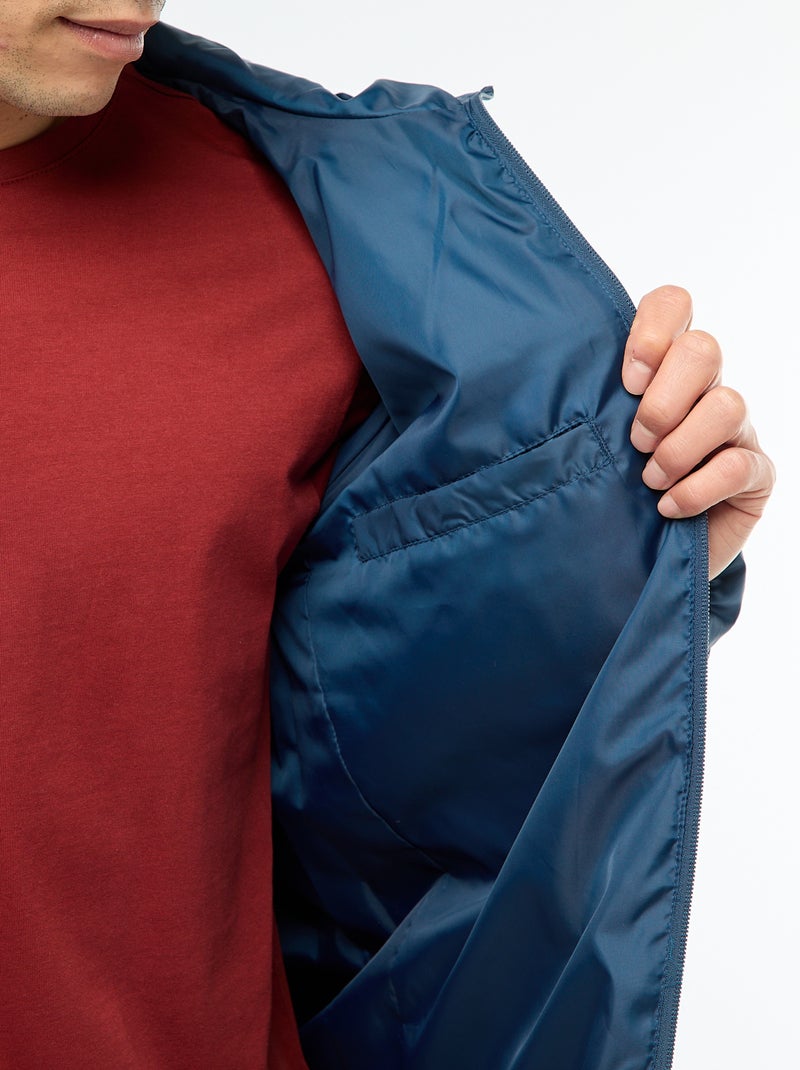 Licht donsjas met capuchon Blauw - Kiabi