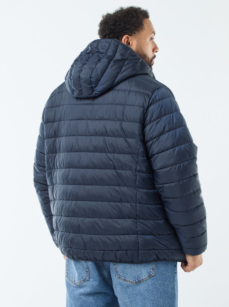 Licht, doorgestikt donsjack met capuchon Blauw - Kiabi