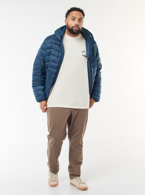 Licht, doorgestikt donsjack met capuchon - Kiabi