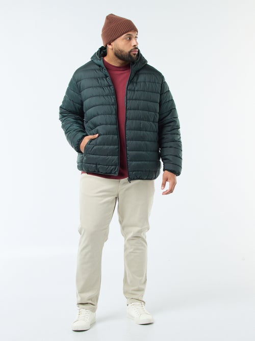 Licht, doorgestikt donsjack met capuchon - Kiabi