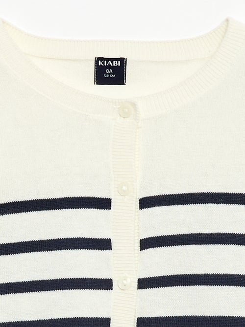 Licht gestreept vest met ronde hals - Kiabi