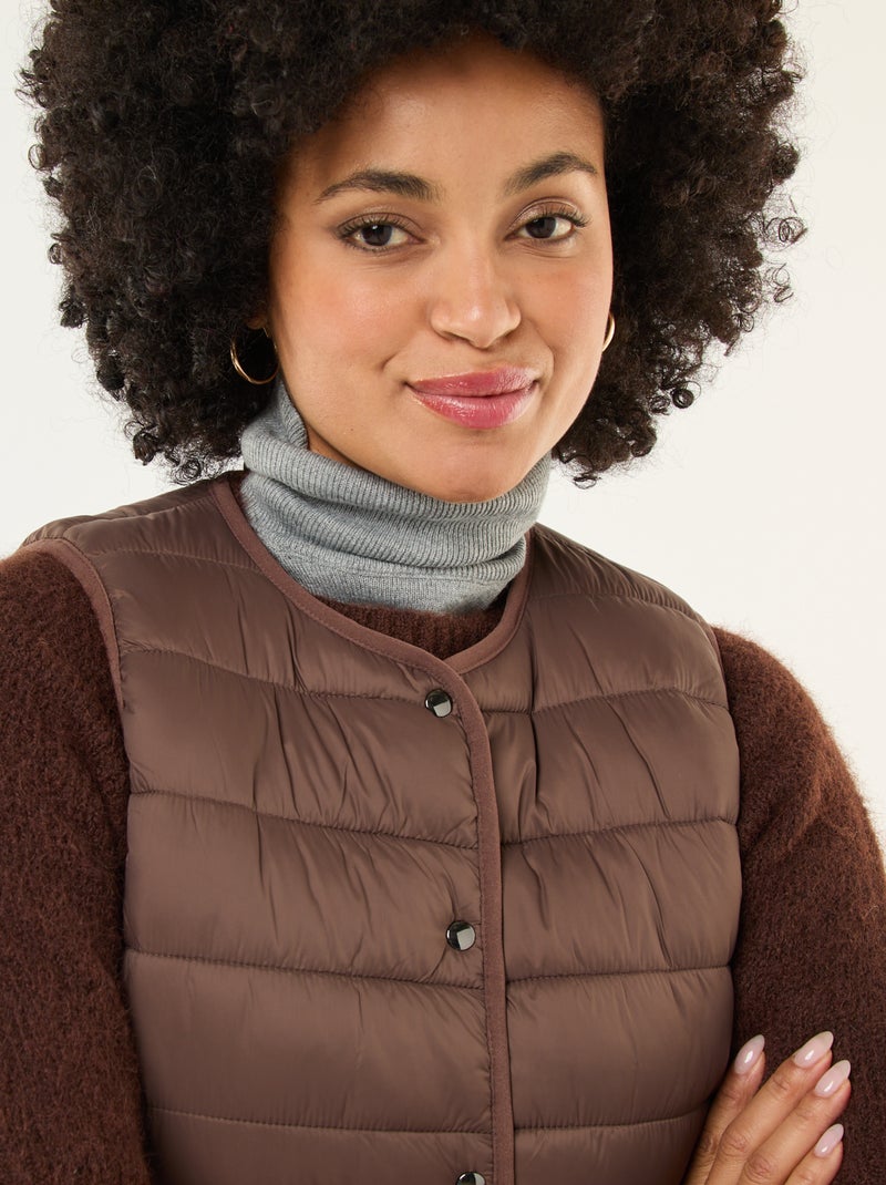 Licht gewatteerde bodywarmer Bruin - Kiabi