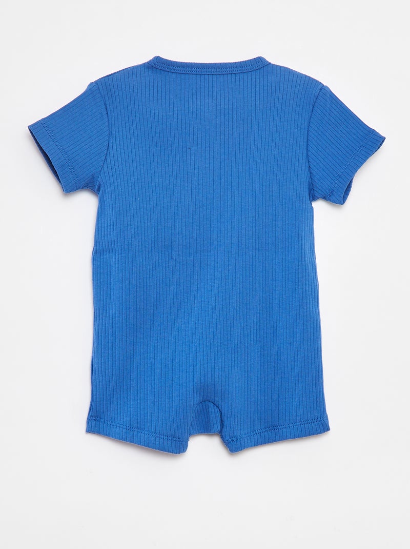Licht slaappakje met rits en korte mouw Blauw - Kiabi