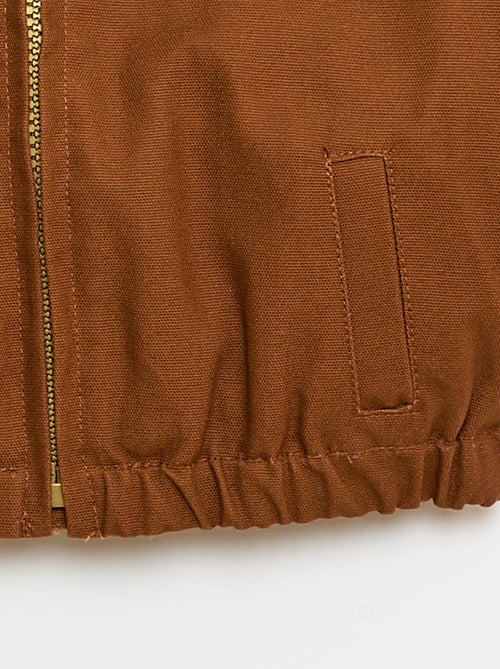 Licht spijkerjasje met rits en kraagje van corduroy - Kiabi