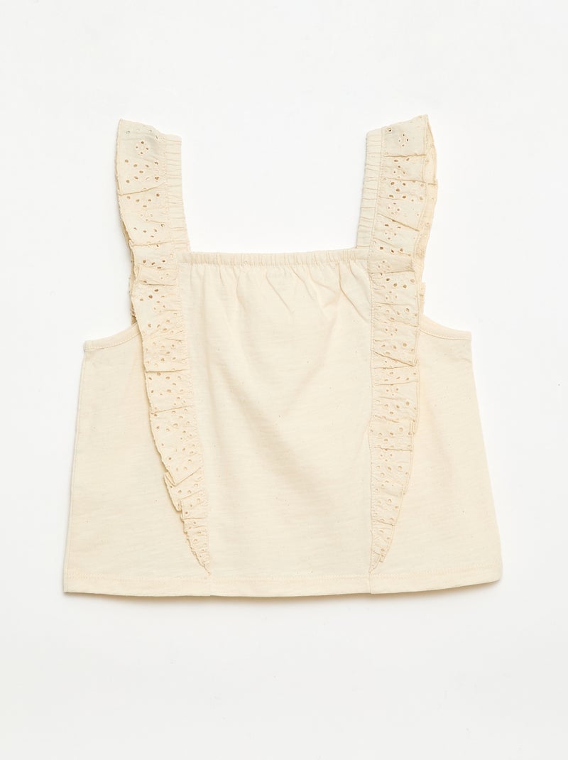 Lichte 2-delige set: topje en short Wit - Kiabi