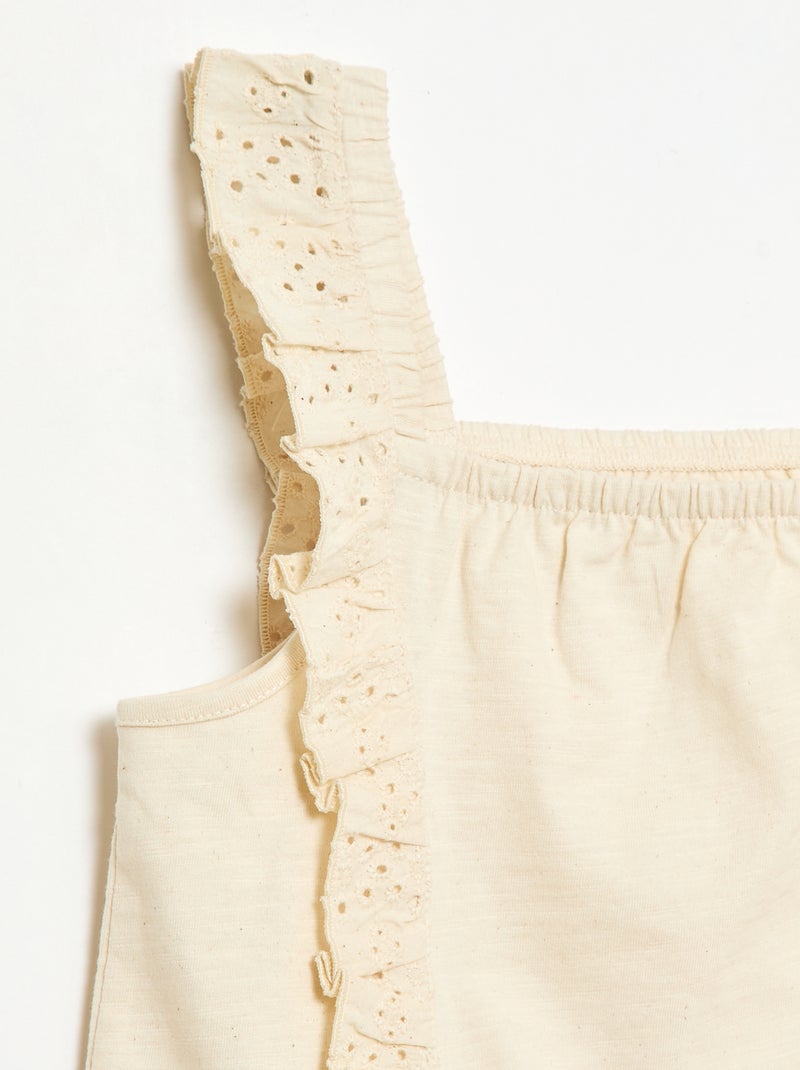 Lichte 2-delige set: topje en short Wit - Kiabi