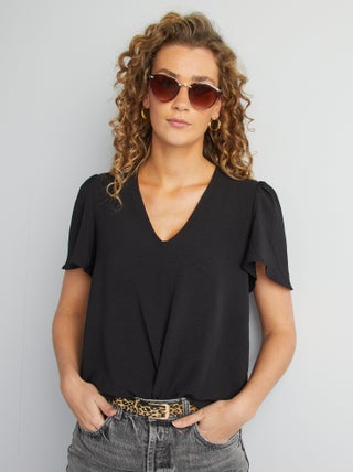 Lichte blouse met ruches