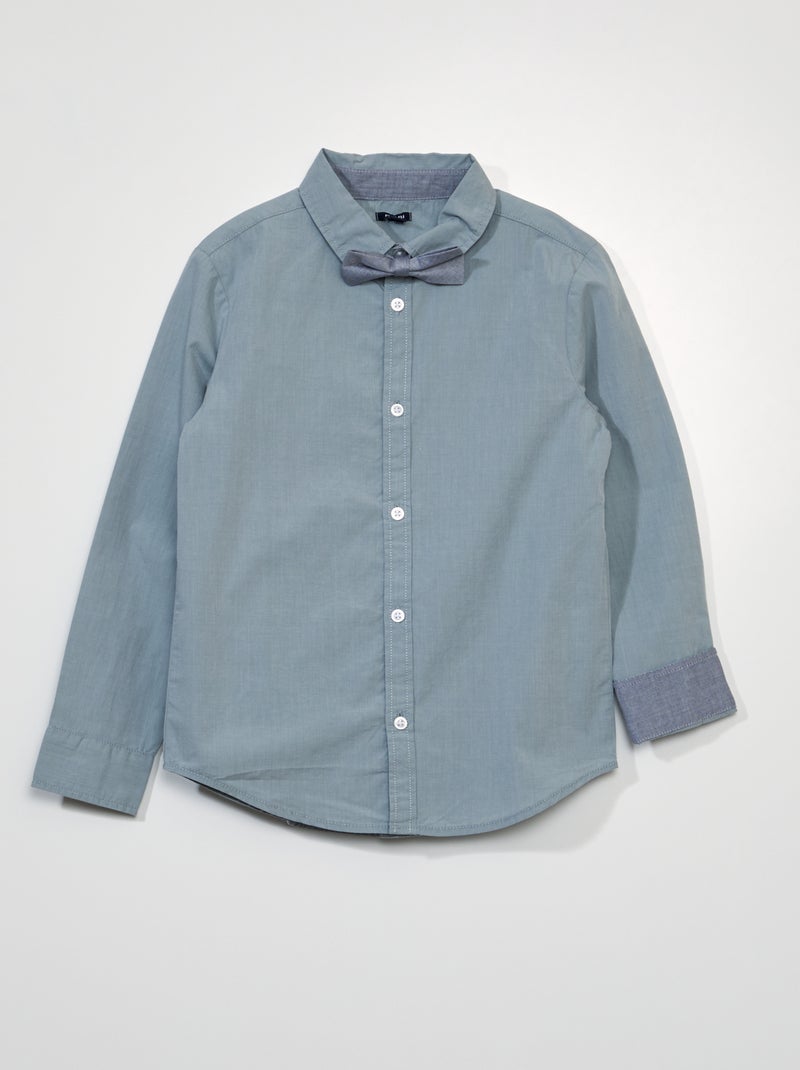 Lichte blouse + vlinderdasje BLAUW - Kiabi