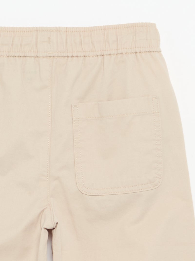Lichte effen broek Biege - Kiabi