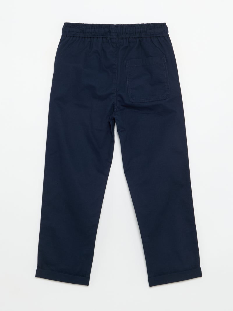 Lichte effen broek Blauw - Kiabi
