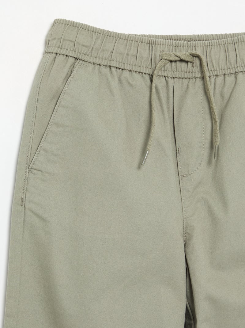 Lichte effen broek Groen - Kiabi