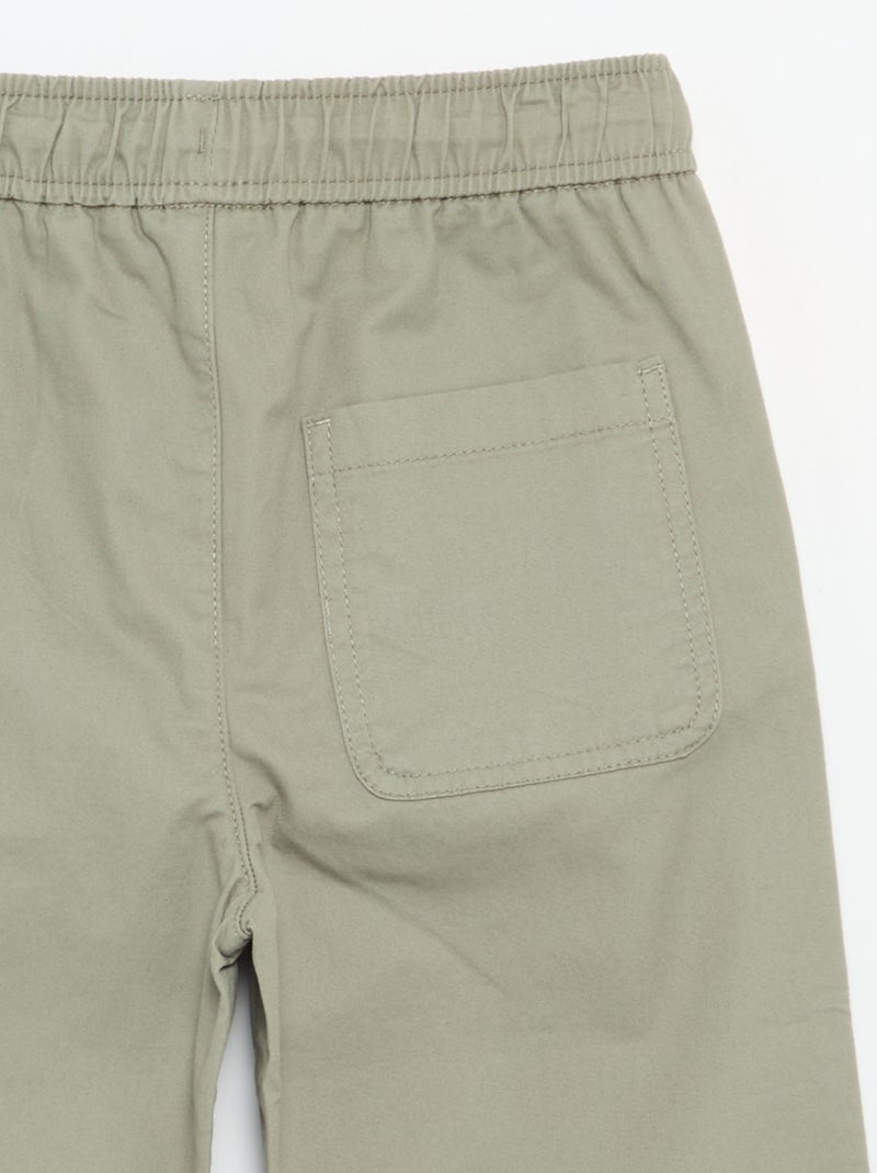 Lichte effen broek Groen - Kiabi
