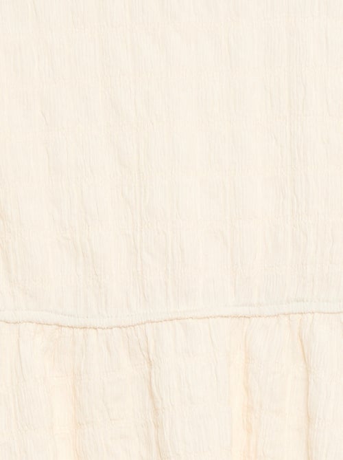 Lichte effen jurk met korte mouwen - Kiabi