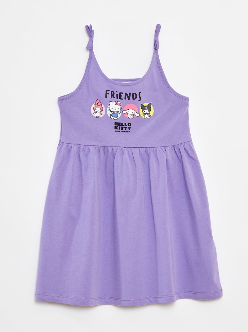 Lichte jurk met 'Hello Kitty'-print Paars - Kiabi