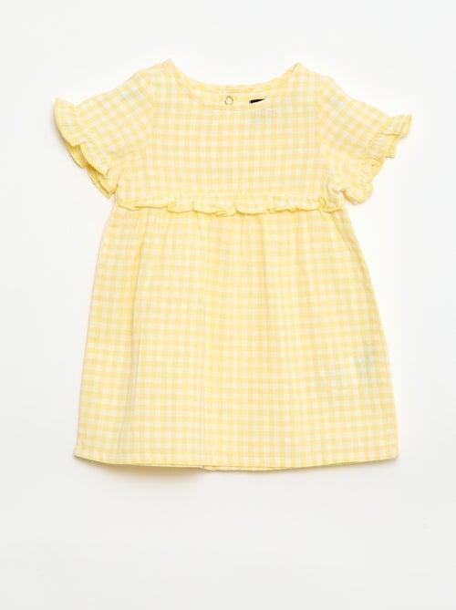 Lichte jurk met korte pofmouwen - Kiabi