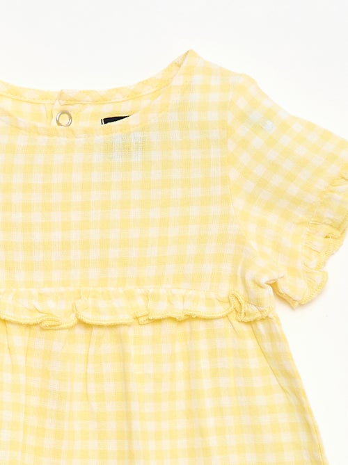 Lichte jurk met korte pofmouwen - Kiabi