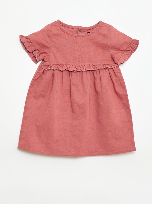 Lichte jurk met korte pofmouwen - Kiabi