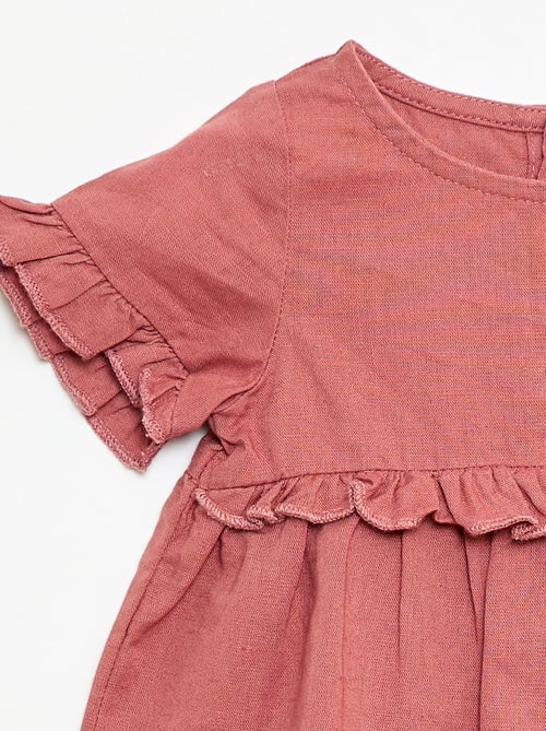 Lichte jurk met korte pofmouwen - Kiabi