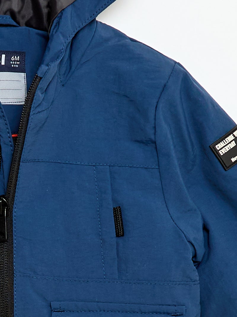 Lichte parka met kap Blauw - Kiabi