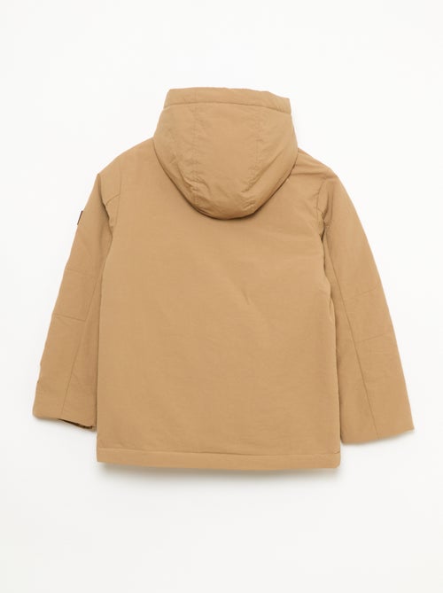 Lichte parka met kap en 2 opgestikte zakken met klep - Kiabi