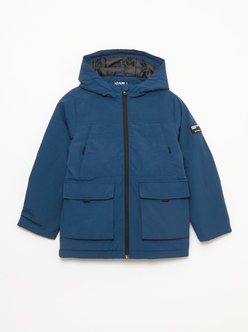 Lichte parka met kap en 2 opgestikte zakken met klep - Kiabi