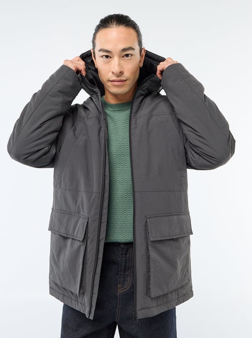 Lichte parka met waterafstotende capuchon - Kiabi