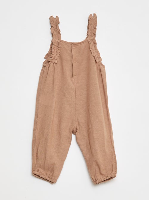 Lichte salopette met ruchebandjes - Kiabi