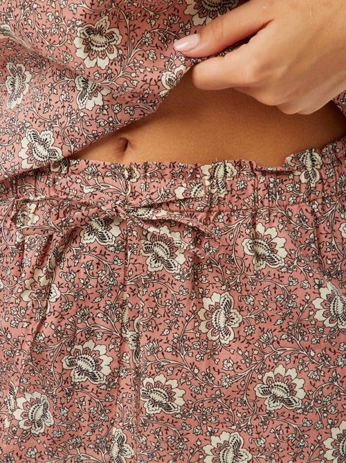 Lichte short met bloemmotiefje - Kiabi