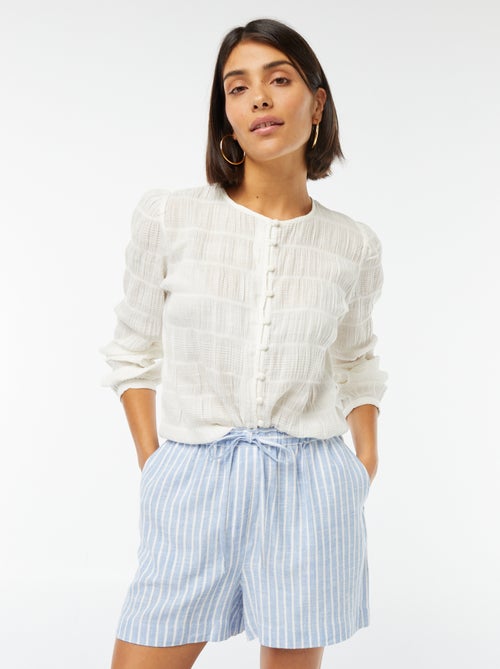 Lichte short met koordjes - Kiabi