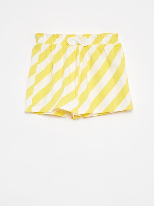 Lichte short met motiefje en strikje - Kiabi