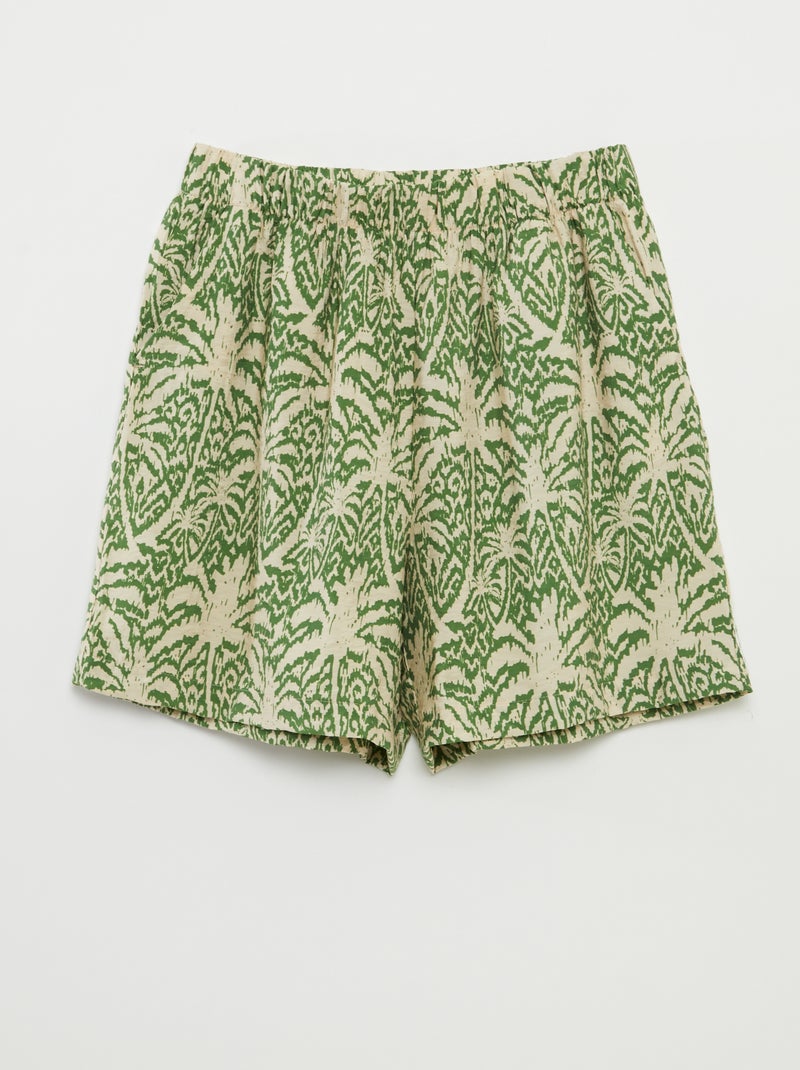 Lichte short met print 'JDY' GROEN - Kiabi