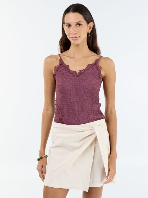 Lichte shortrok met strikceintuur - Kiabi