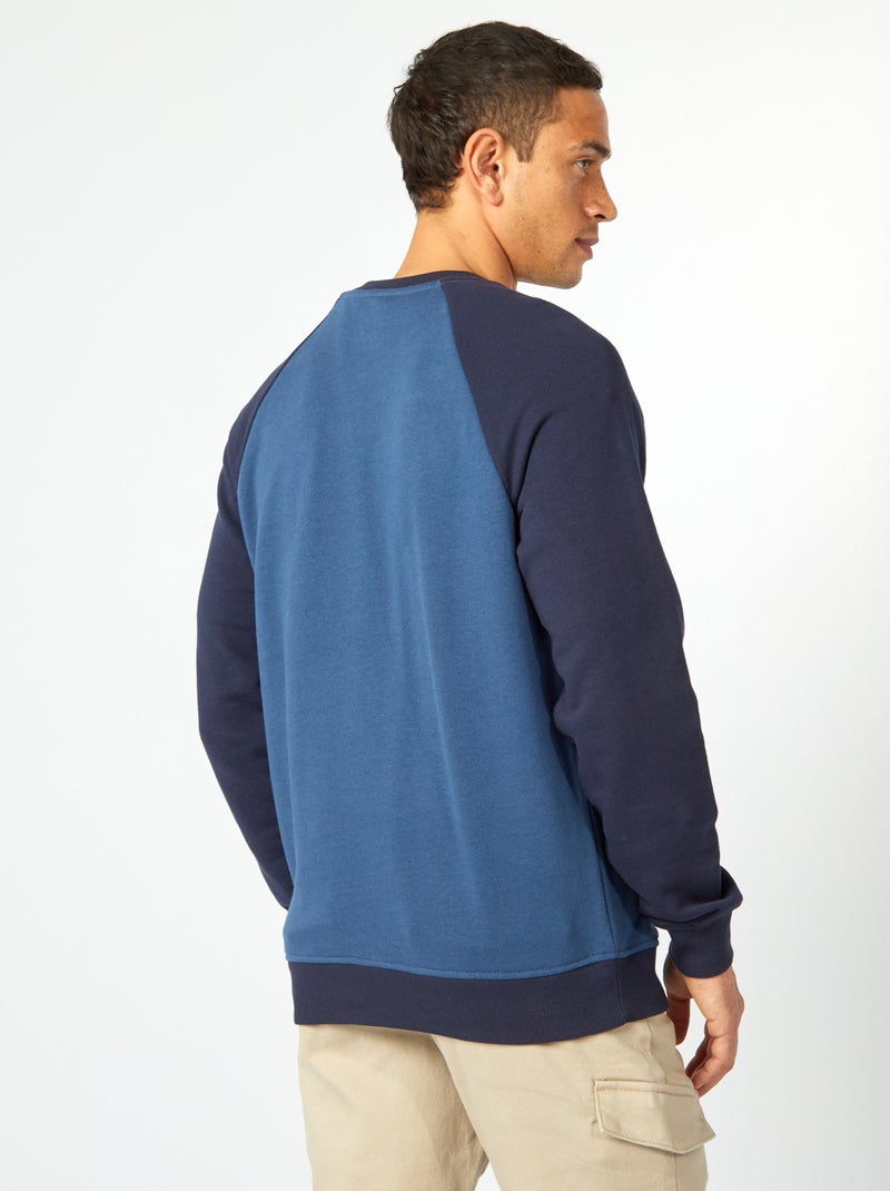 Lichte sweater met raglanmouwen BLAUW - Kiabi