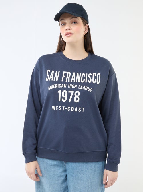 Lichte sweater van French Terry met opschrift - Kiabi