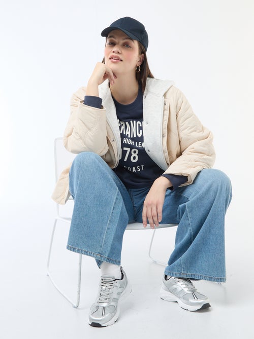 Lichte sweater van French Terry met opschrift - Kiabi