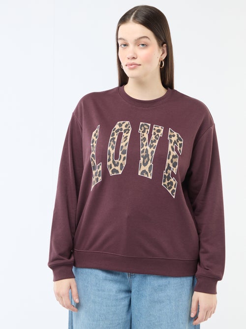 Lichte sweater van French Terry met opschrift - Kiabi