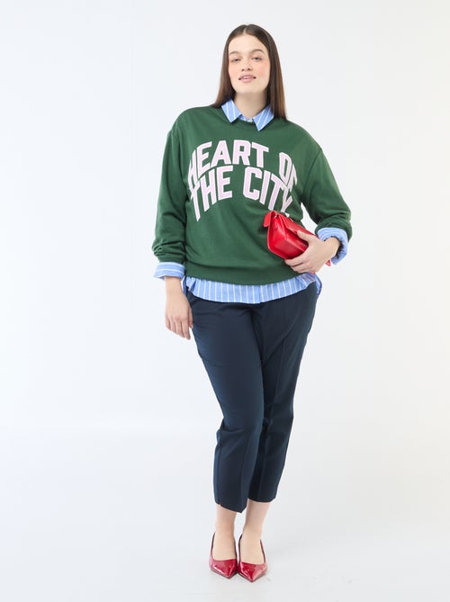 Lichte sweater van French Terry met opschrift - Kiabi