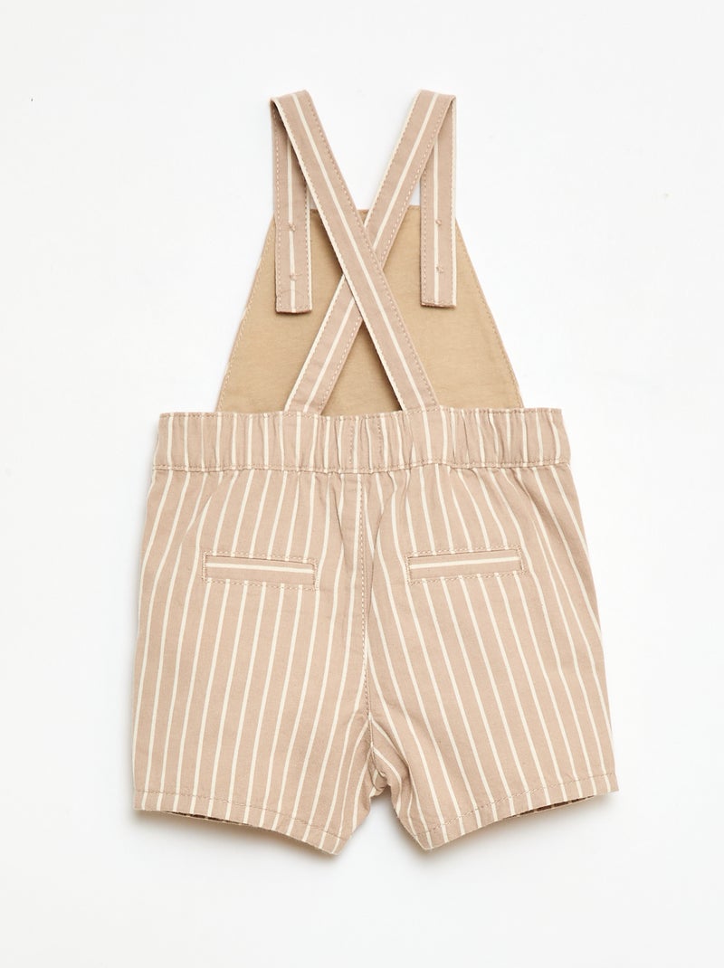 Lichte tuinbroek met verstelbare bandjes Biege - Kiabi