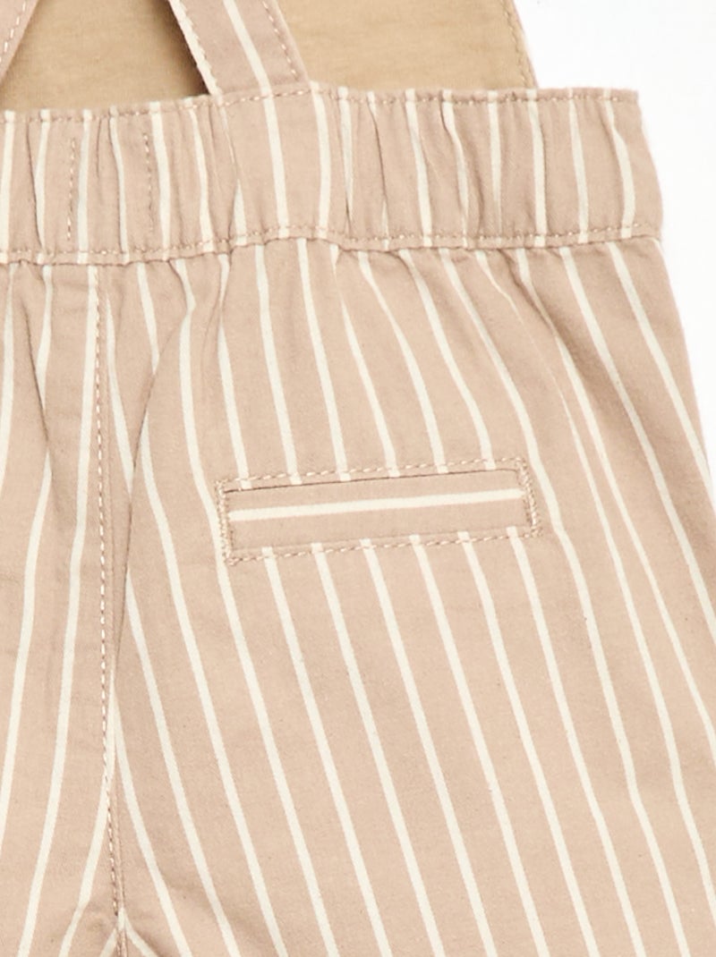 Lichte tuinbroek met verstelbare bandjes Biege - Kiabi