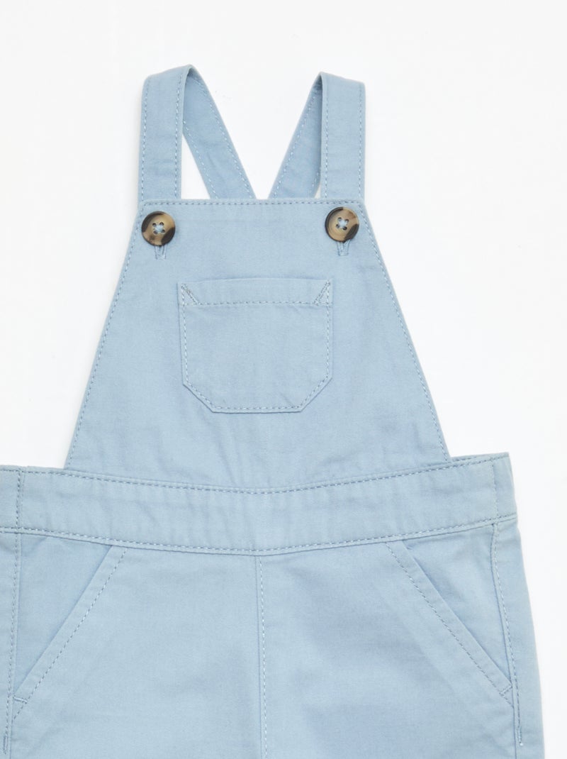 Lichte tuinbroek met verstelbare bandjes Blauw - Kiabi