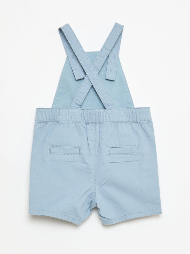 Lichte tuinbroek met verstelbare bandjes Blauw - Kiabi