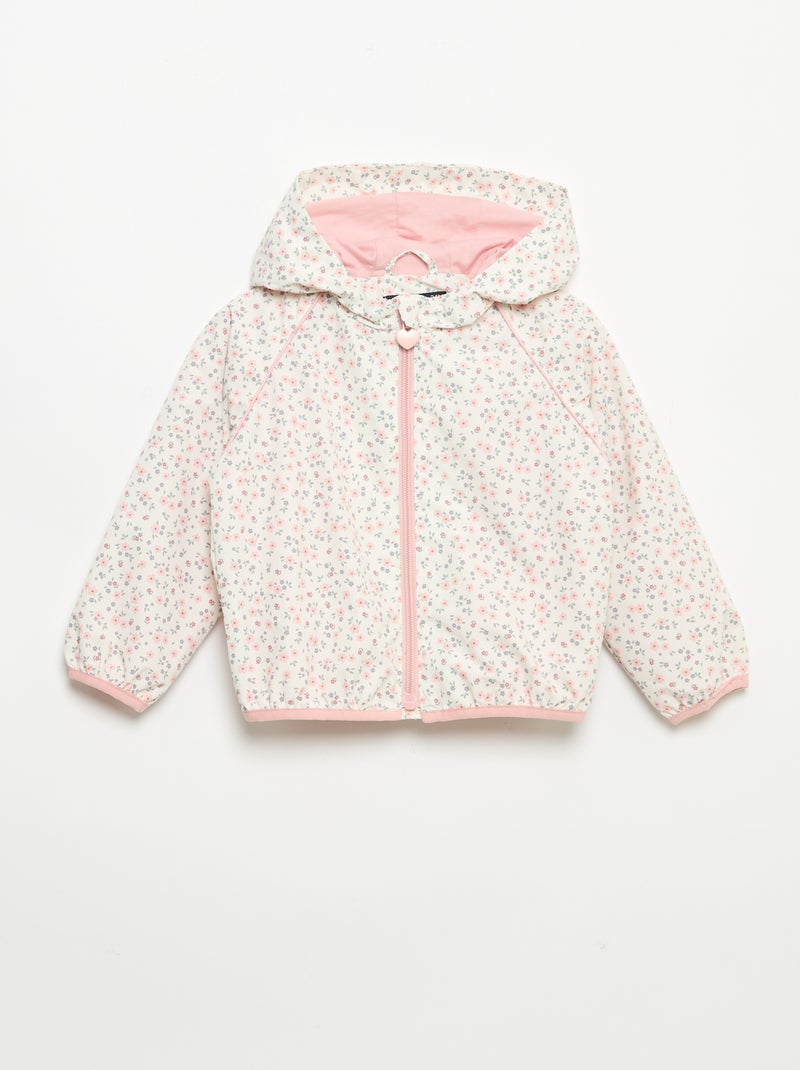 Lichte windbreaker met capuchon Rose - Kiabi