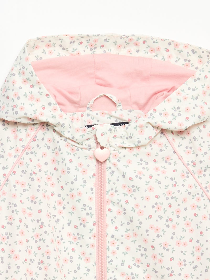 Lichte windbreaker met capuchon Rose - Kiabi